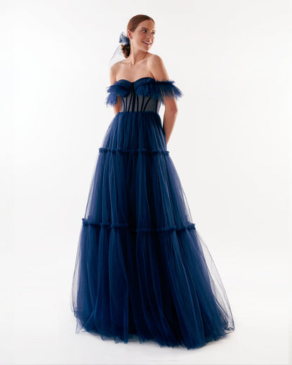 ELEGANT OFF-THE-SHOULDER MAXI DRESS