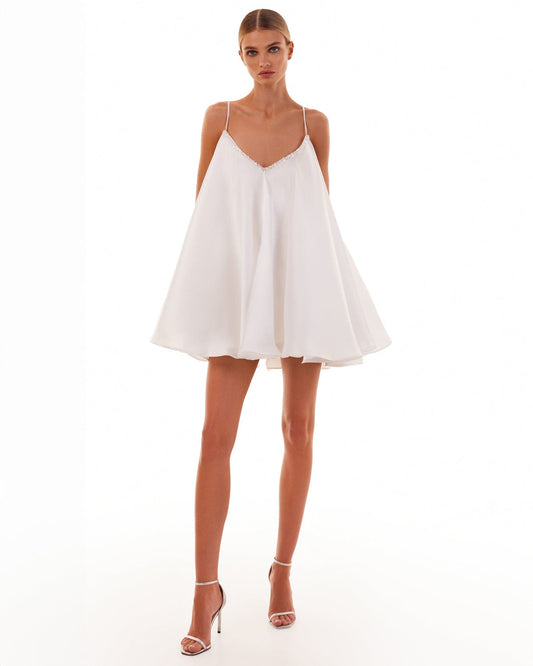 WHITE BABYDOLL DRESS