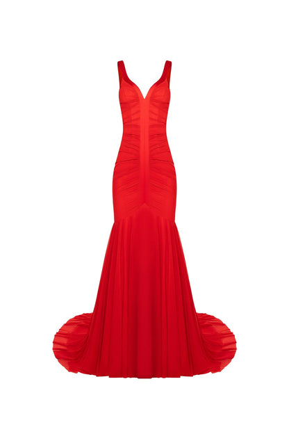 GALA SCARLET MERMAID GOWN