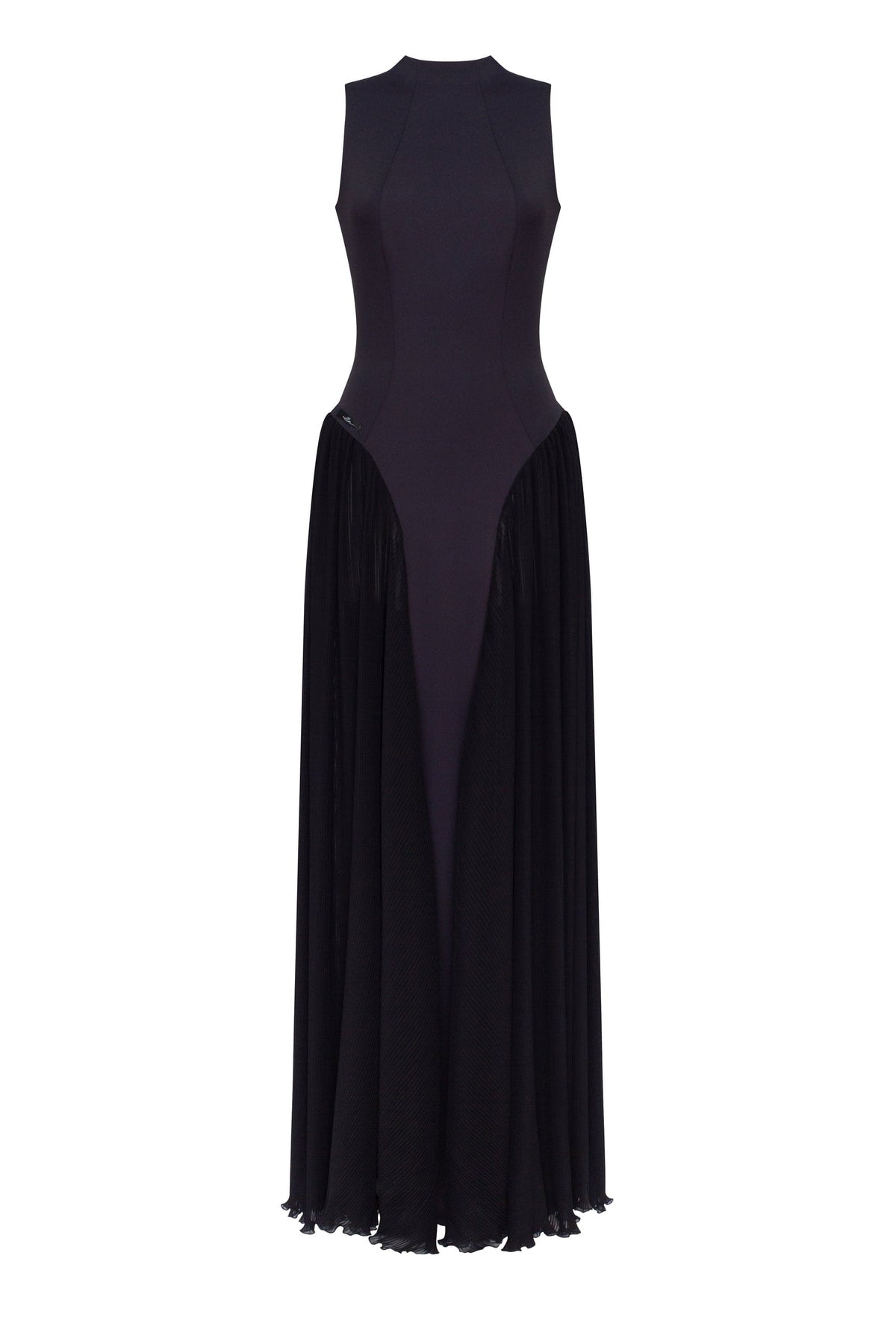 ELEGANT MOCK NECK MAXI DRESS, PARISIENNE