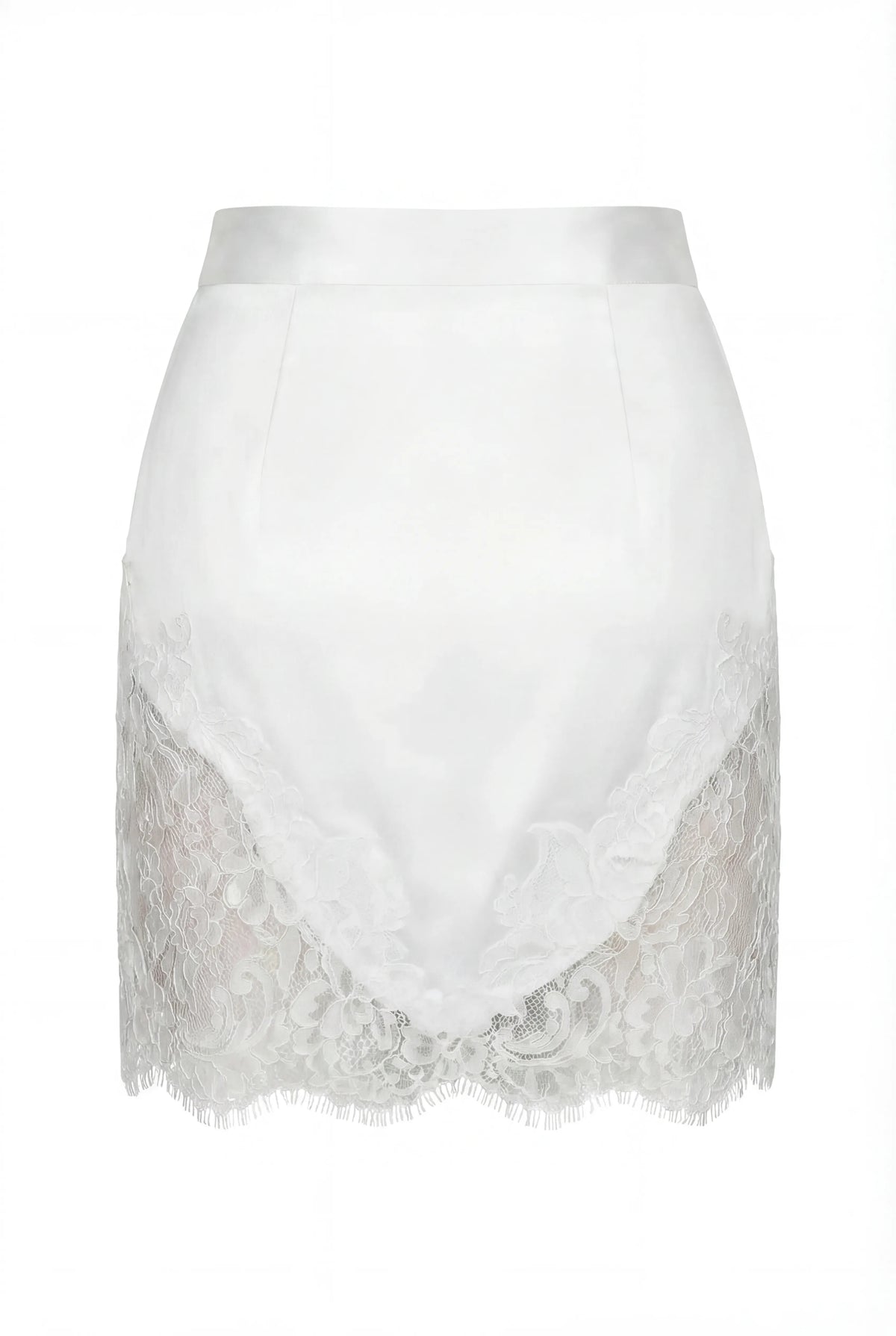 CHANTILLY LACE WHITE MINI SKIRT