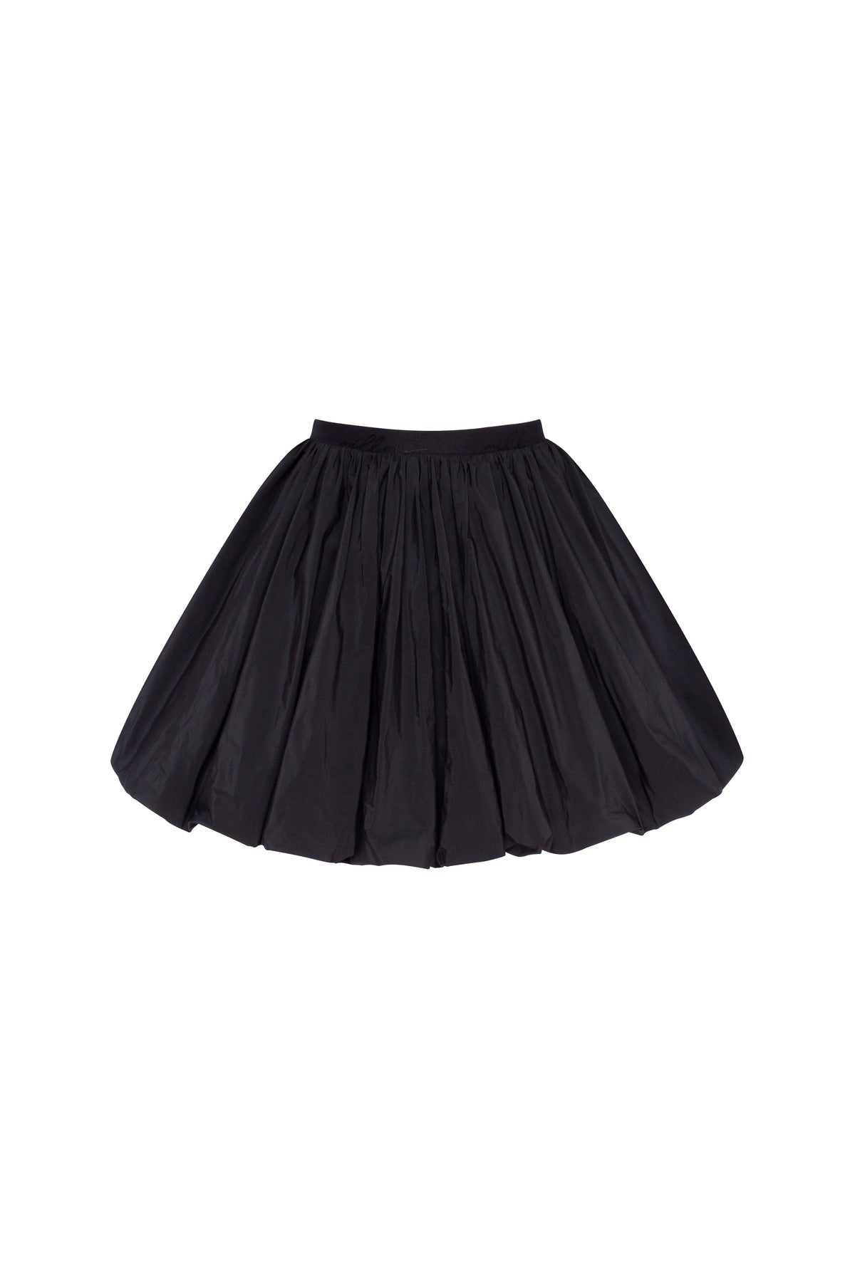 BALLOON TAFFETA BLACK MINI SKIRT, PARISIENNE