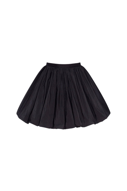 BALLOON TAFFETA BLACK MINI SKIRT, PARISIENNE