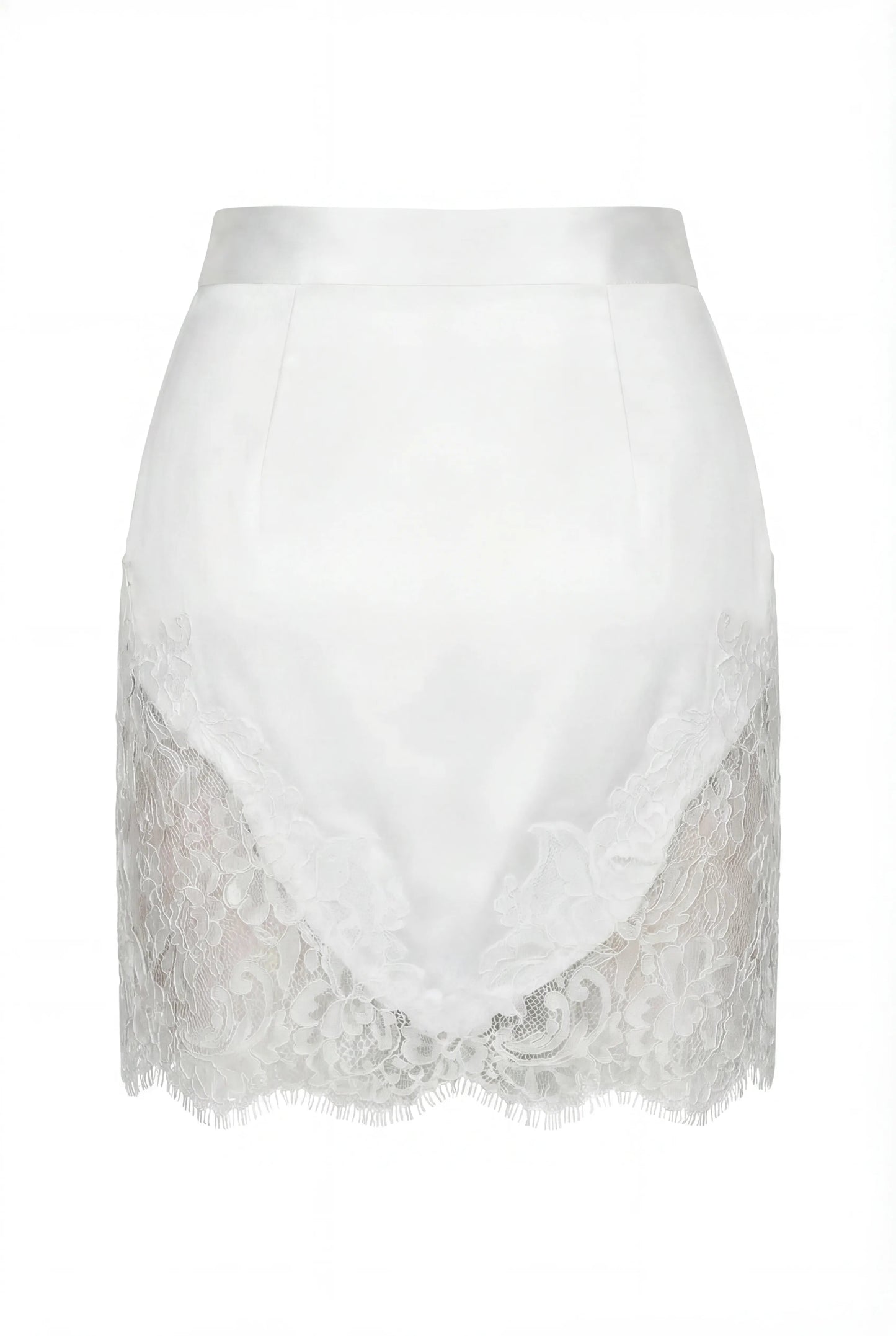 CHANTILLY LACE WHITE MINI SKIRT