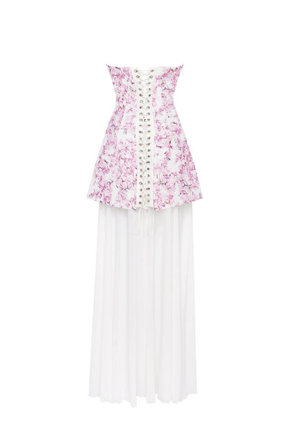 2-IN-1 PINK SAKURA MINI WITH A DETACHABLE UNDERSKIRT