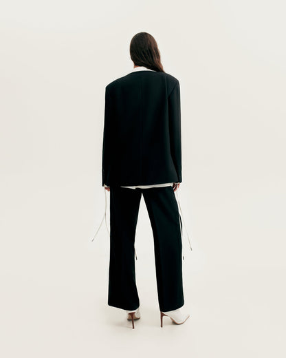 HIGH-RISE BLACK SUIT PANTS, XO XO