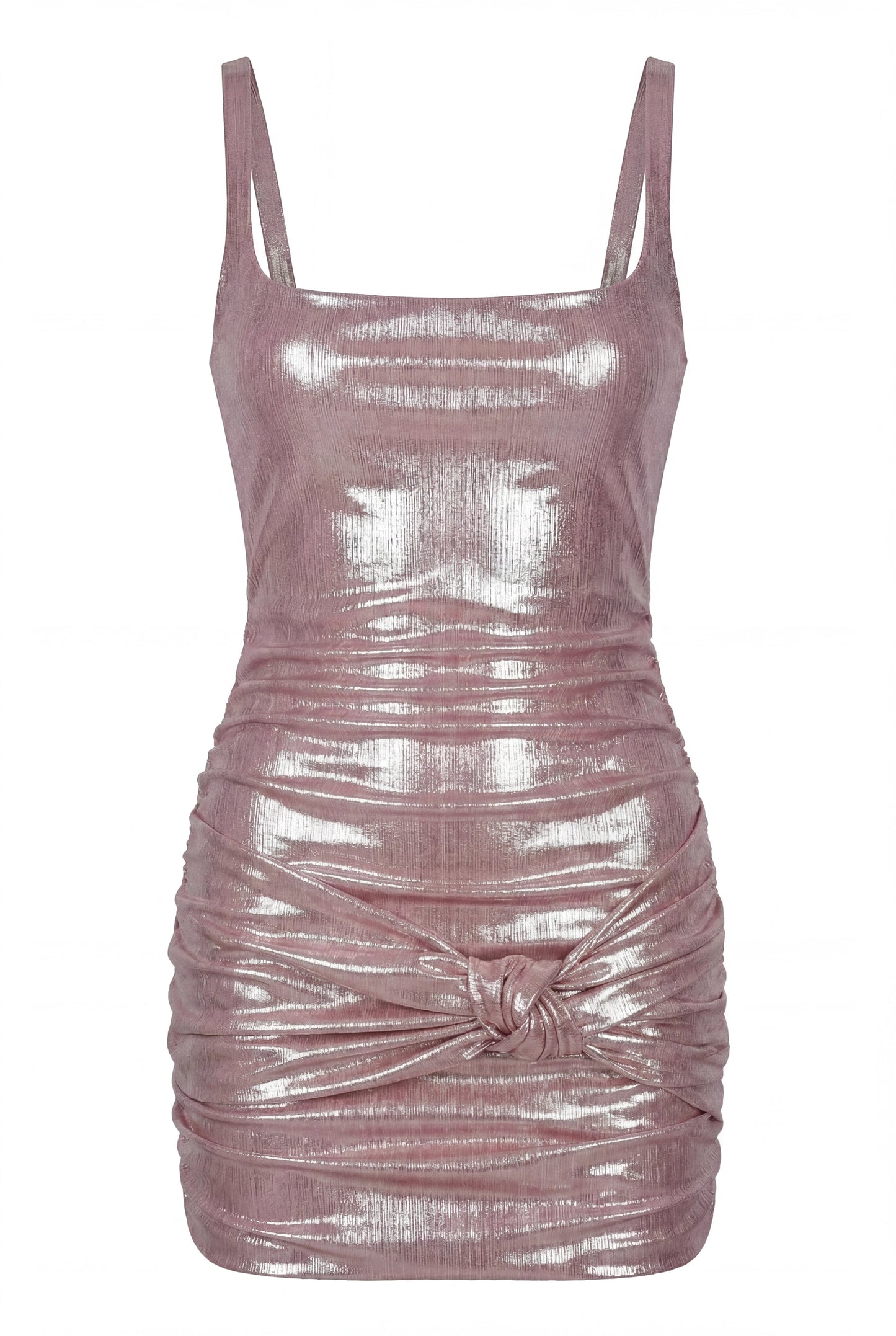 LIGHT SHIMMERING PINK MINI DRESS