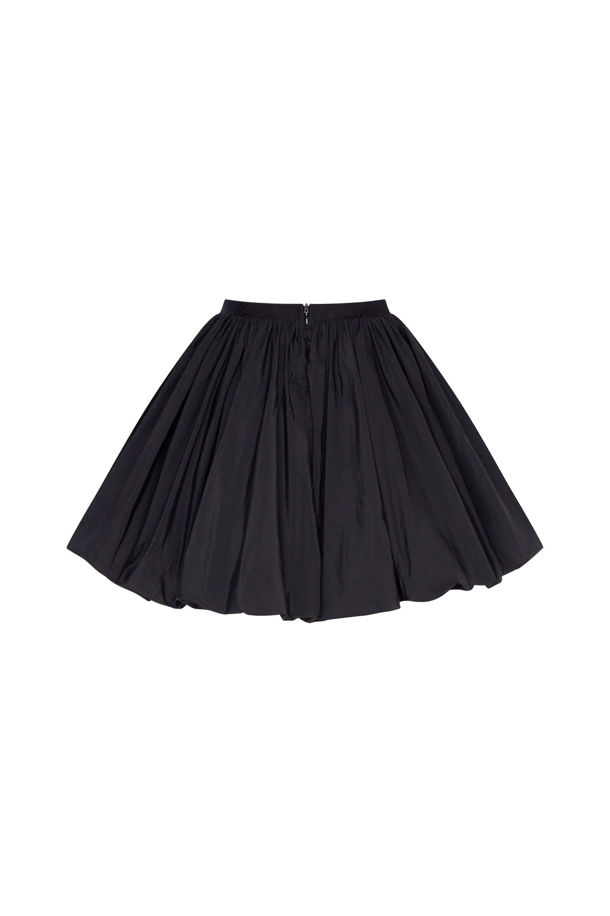 BALLOON TAFFETA BLACK MINI SKIRT, PARISIENNE