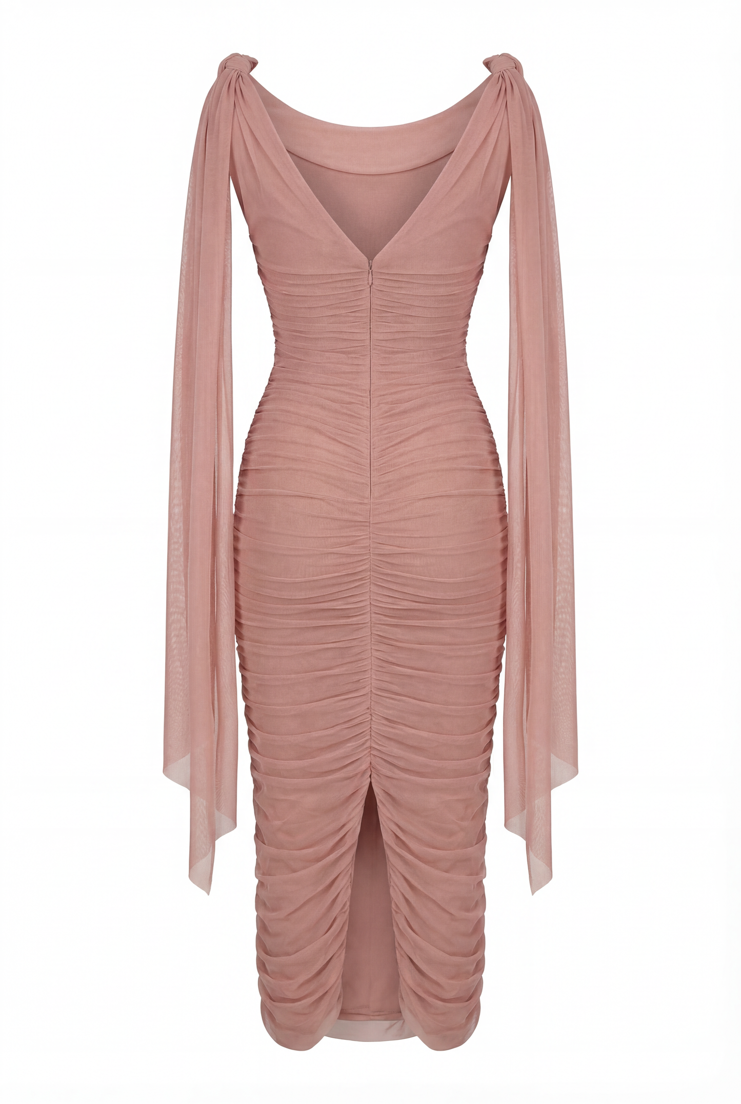 MIDI DRESS IN ITALIAN MESH WITH DRAPING