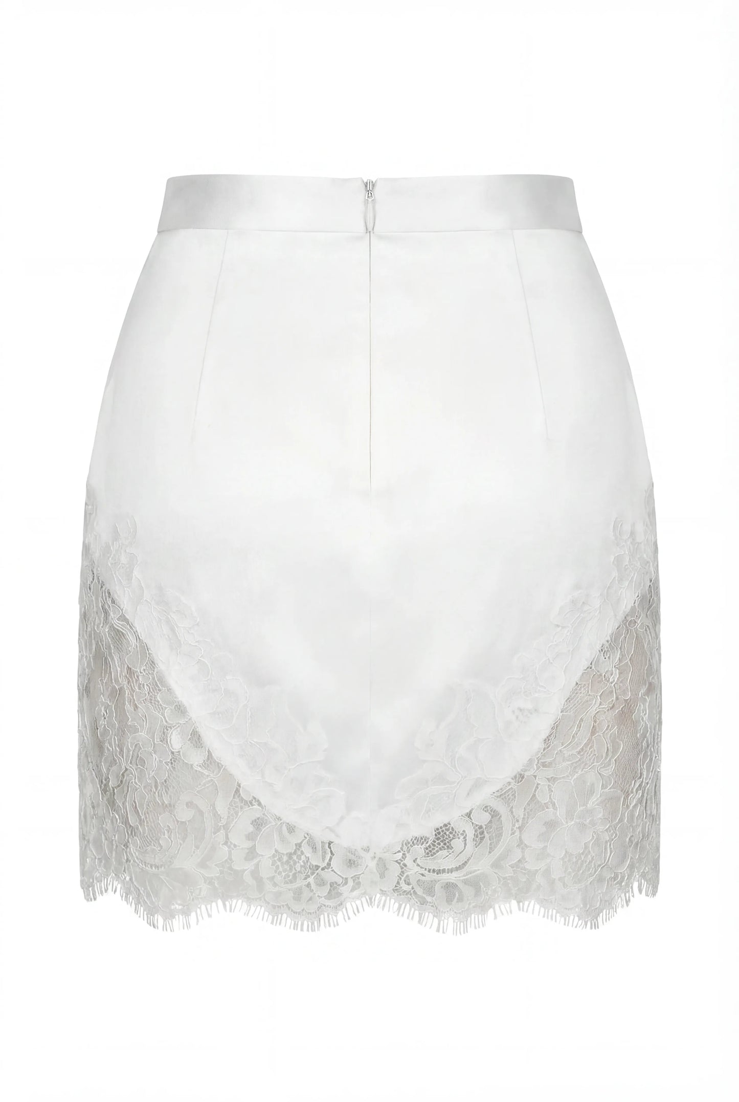 CHANTILLY LACE WHITE MINI SKIRT
