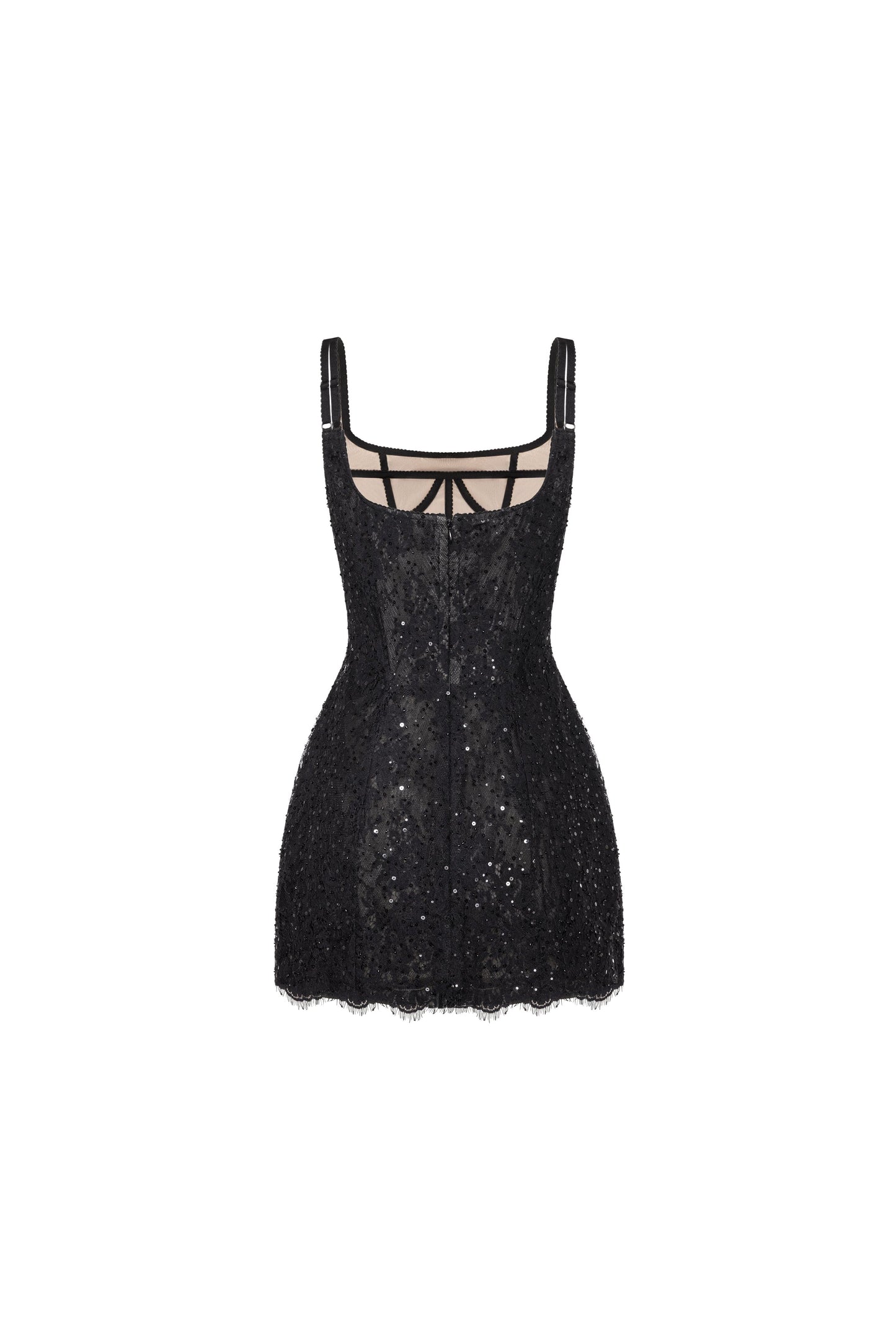 CLASSIC BLACK CORSET MINI DRESS