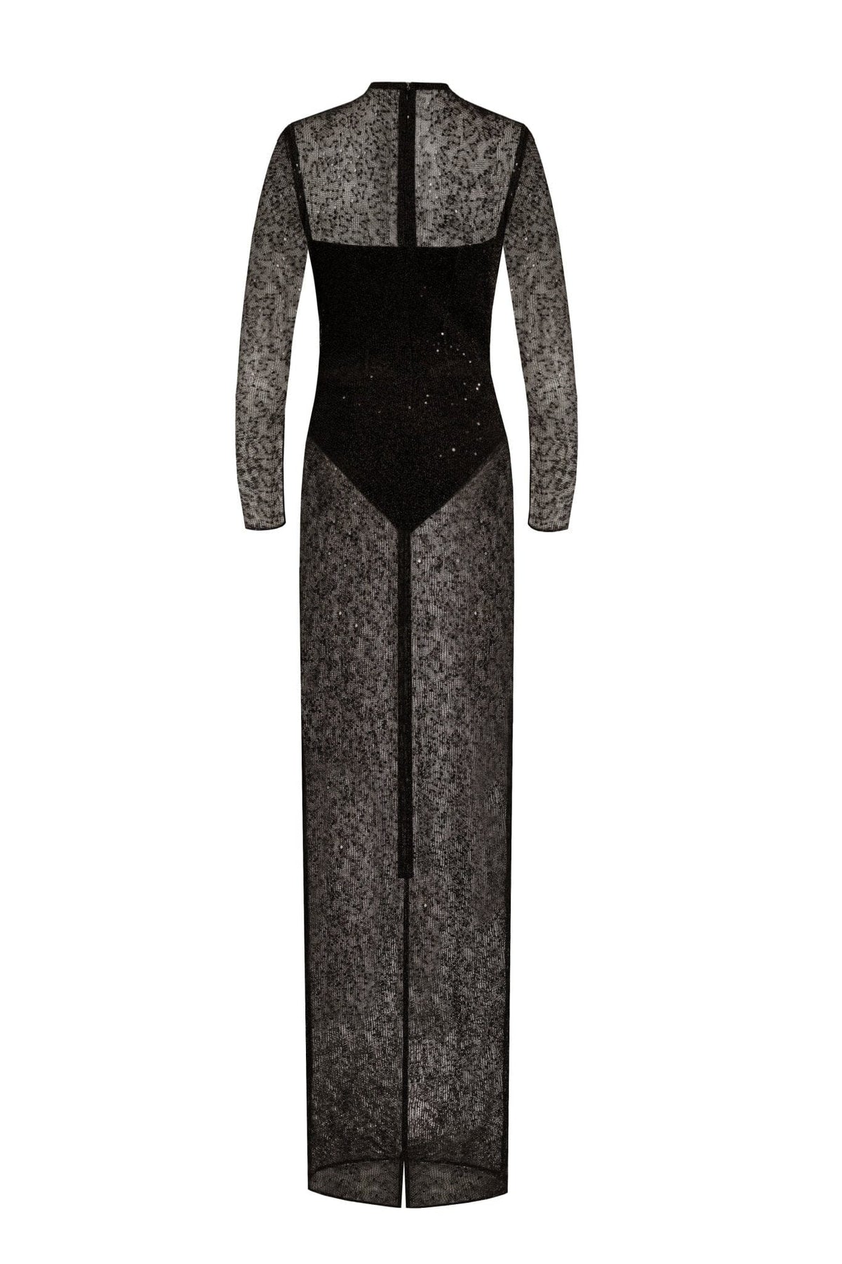 CRYSTAL-EMBELLISHED STRIKING MAXI DRESS