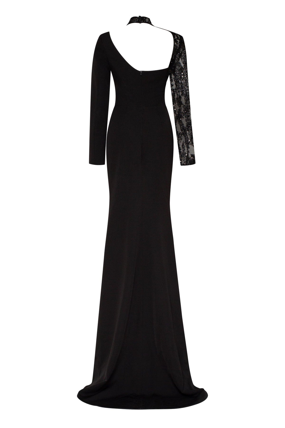 TRUMPET GOWN WITH DETACHABLE SLEEVE