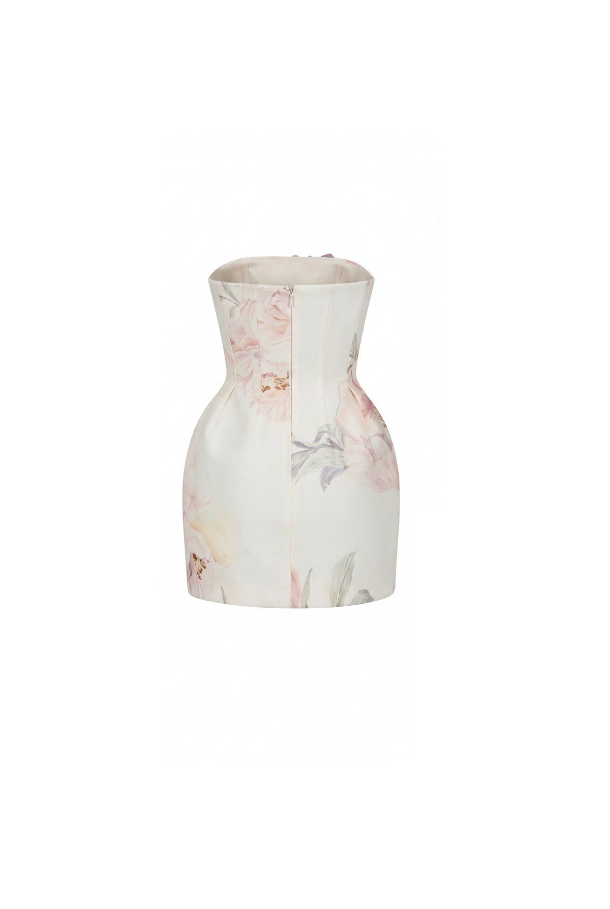 SATIN MINI DRESS WITH ARTIST PRINT