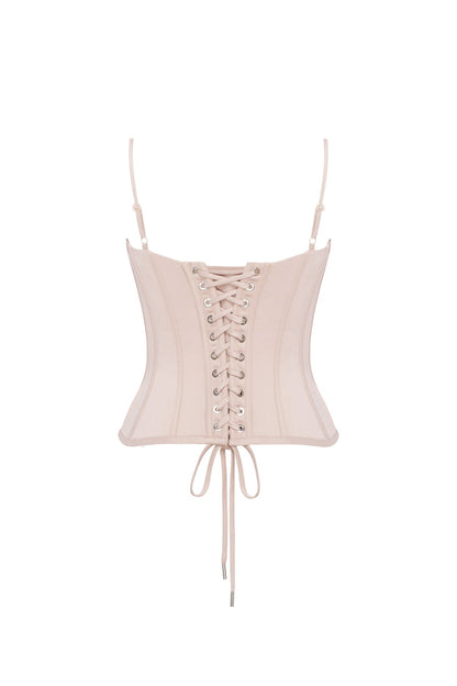 BEIGE SCULPTING LACE CORSET, PARISIENNE