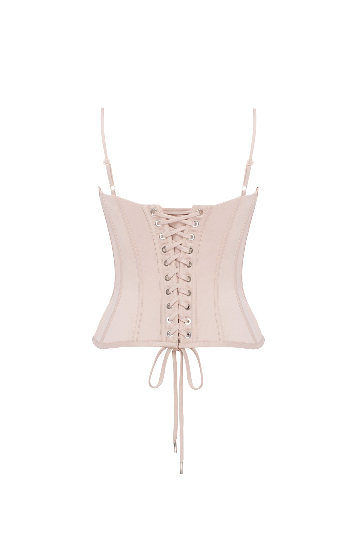 Beige sculpting lace corset