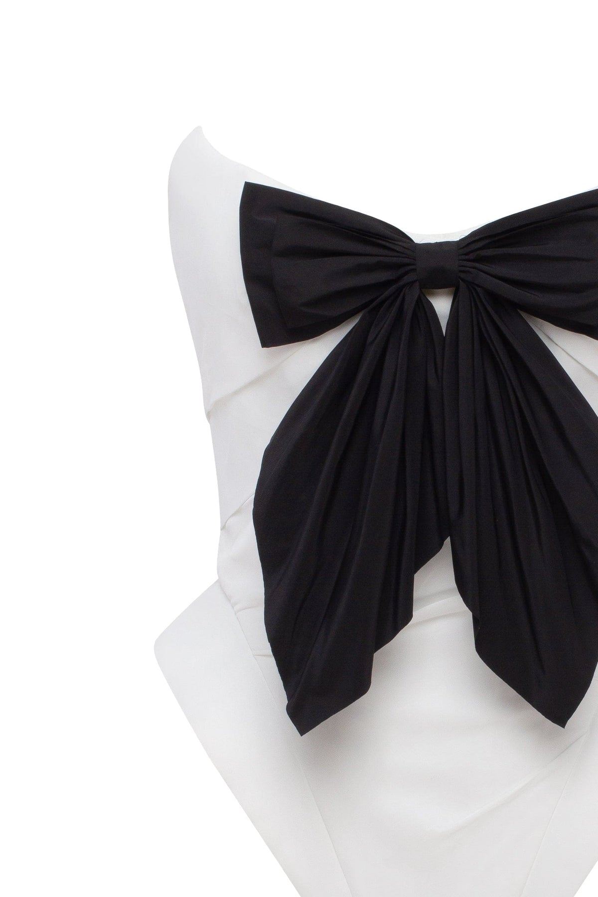 SLEEVELESS WHITE CORSET WITH DETACHABLE BOW, PARISIENNE