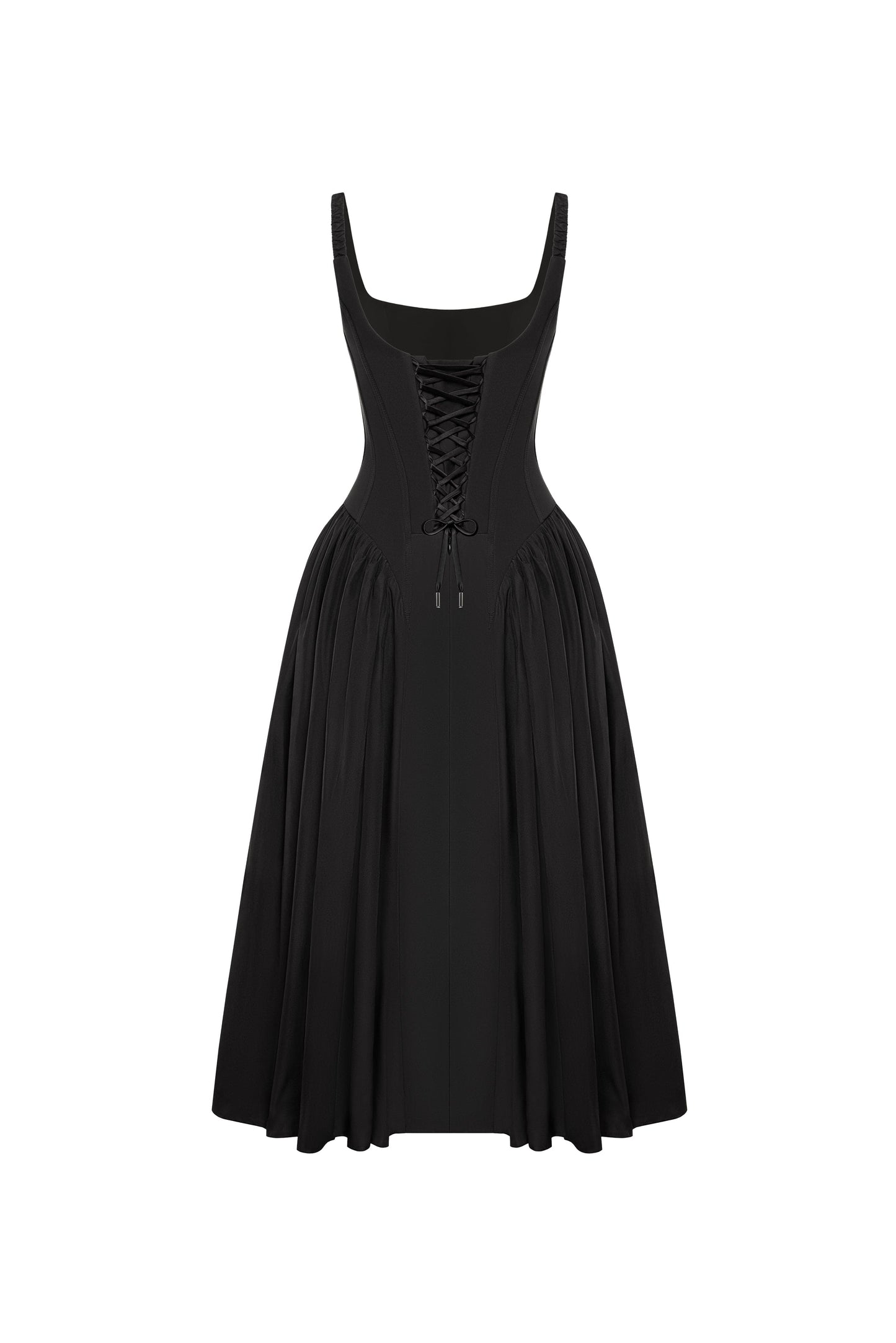 Black corset midi dress