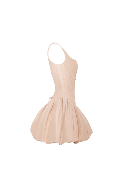 CAPPUCCINO CORSET MINI DRESS