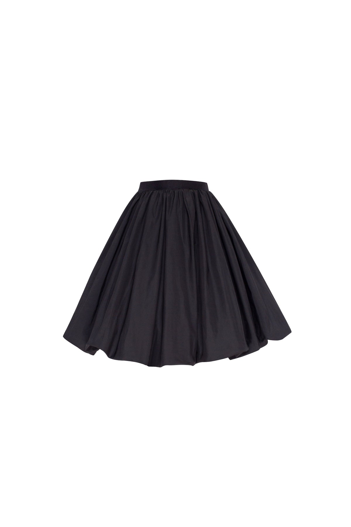 BALLOON TAFFETA BLACK MINI SKIRT, PARISIENNE