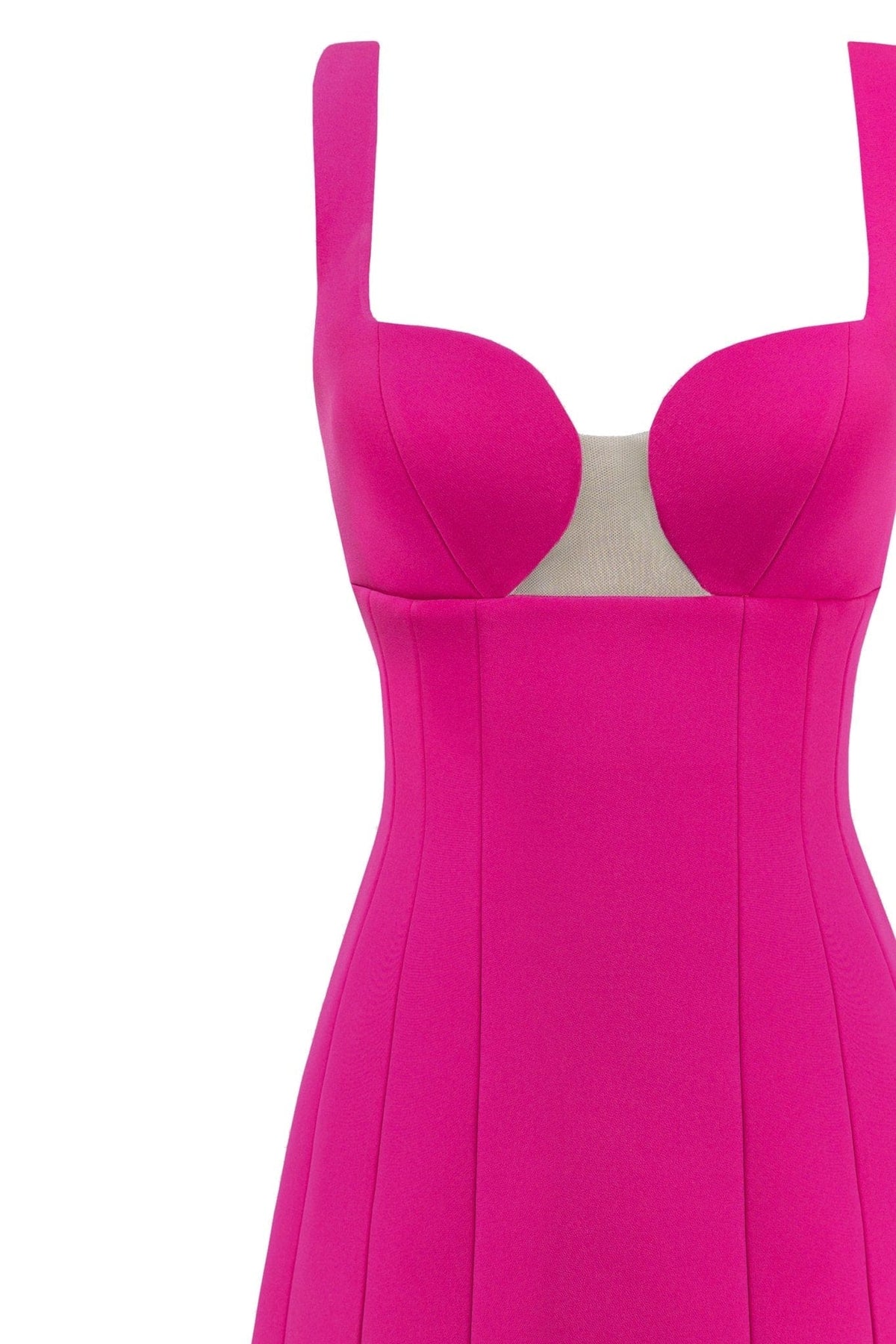 GLOSSY ULTRA MINI DRESS IN PINK WITH CUTOUTS