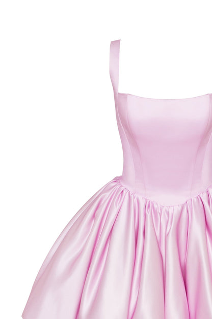 ADORABLE PINK MINI DRESS WITH PUFFY SKIRT, GLOW-UP