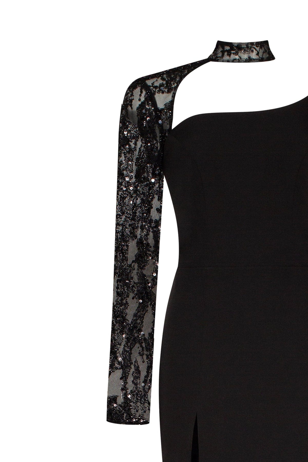 TRUMPET GOWN WITH DETACHABLE SLEEVE