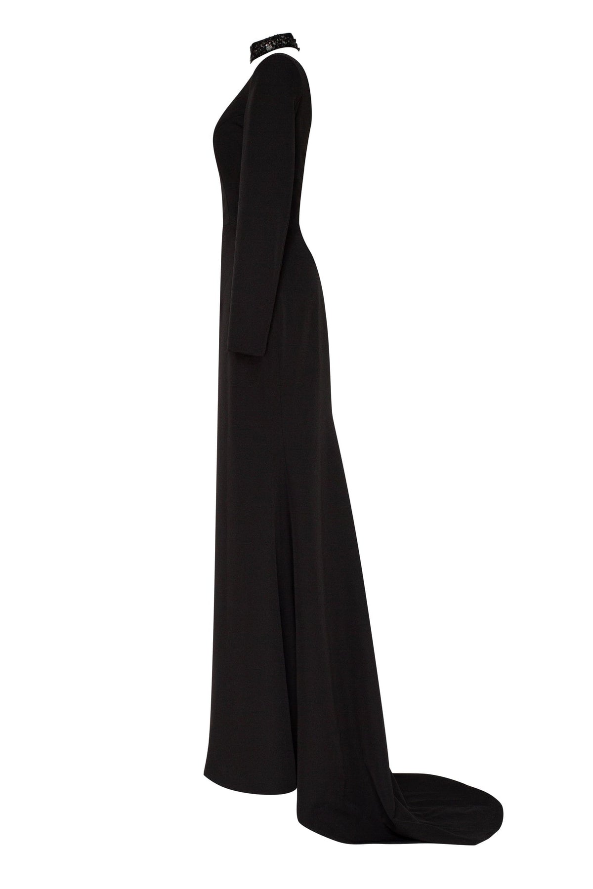 TRUMPET GOWN WITH DETACHABLE SLEEVE