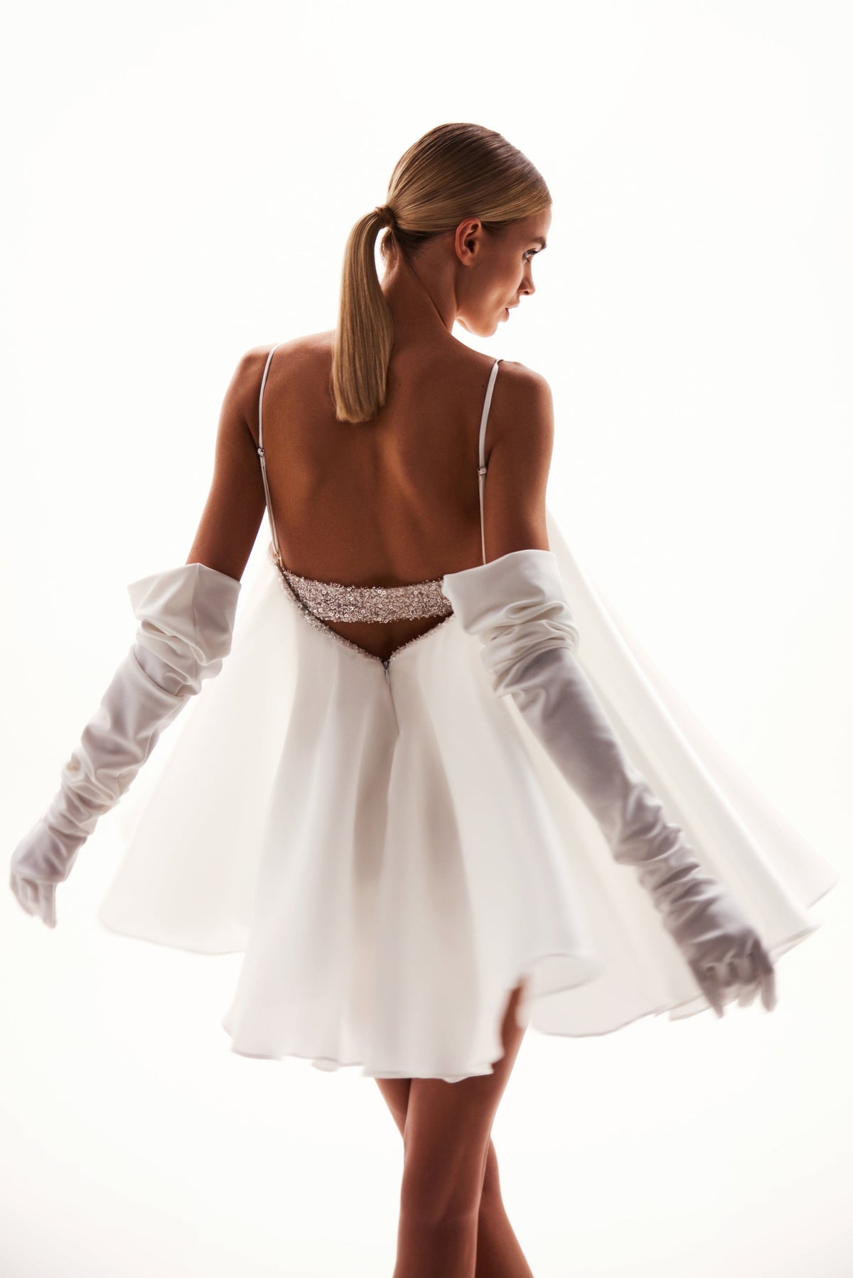 WHITE BABYDOLL DRESS