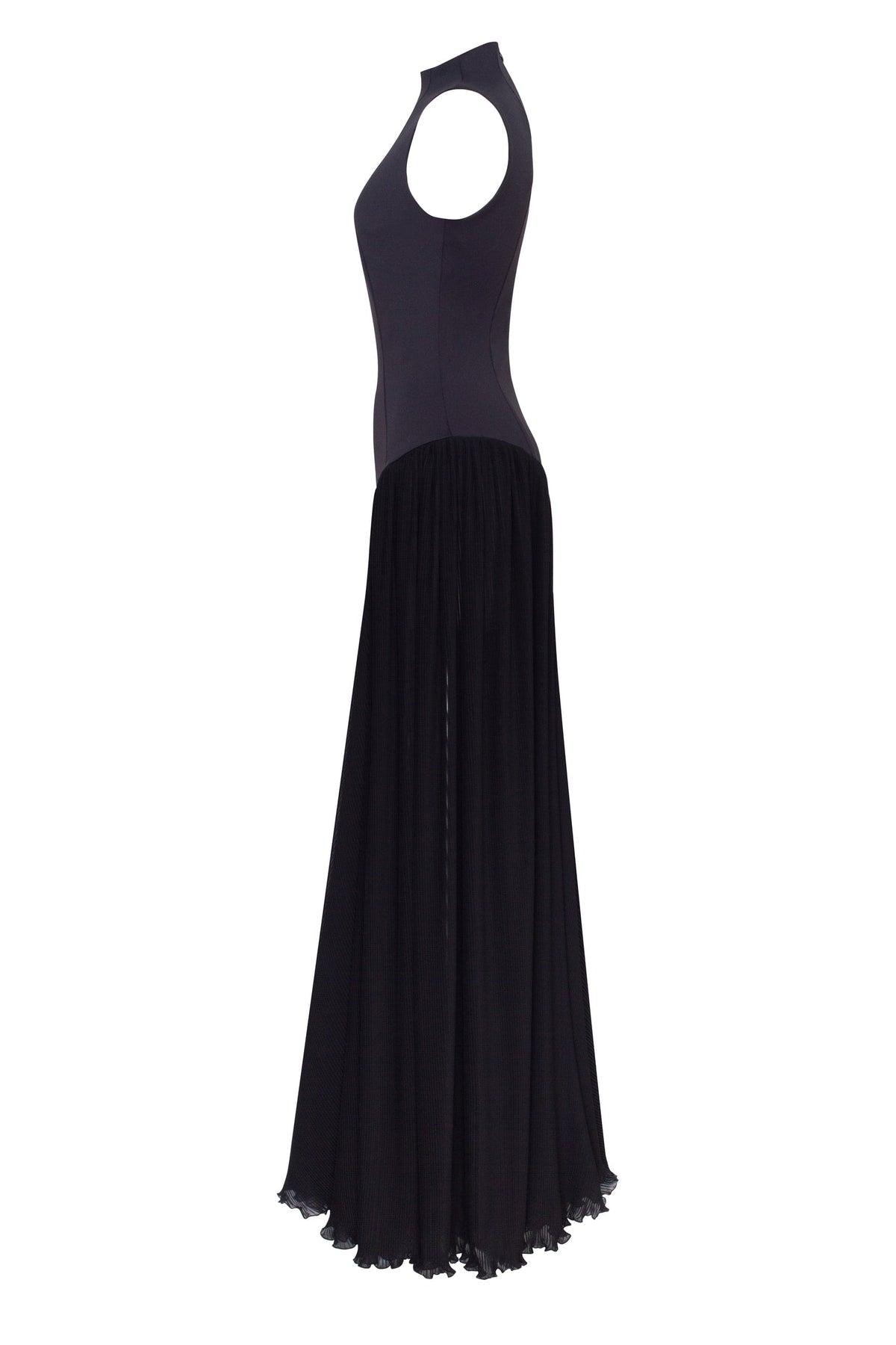ELEGANT MOCK NECK MAXI DRESS, PARISIENNE