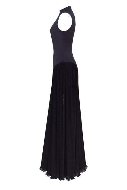 ELEGANT MOCK NECK MAXI DRESS, PARISIENNE