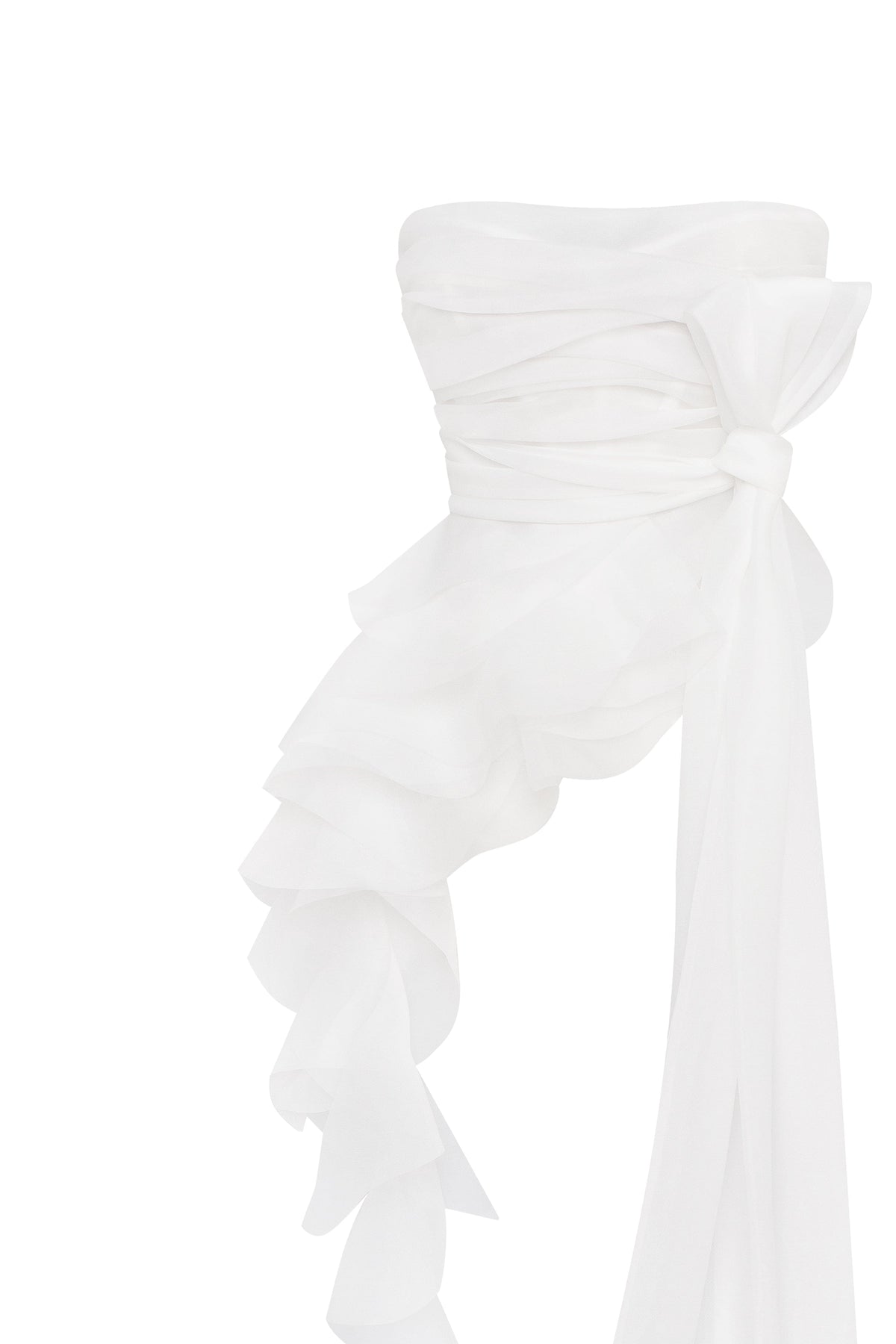 DREAMY BLOUSE WITH MERINGUE FLOUNCES IN WHITE, MIDNIGHT WALK