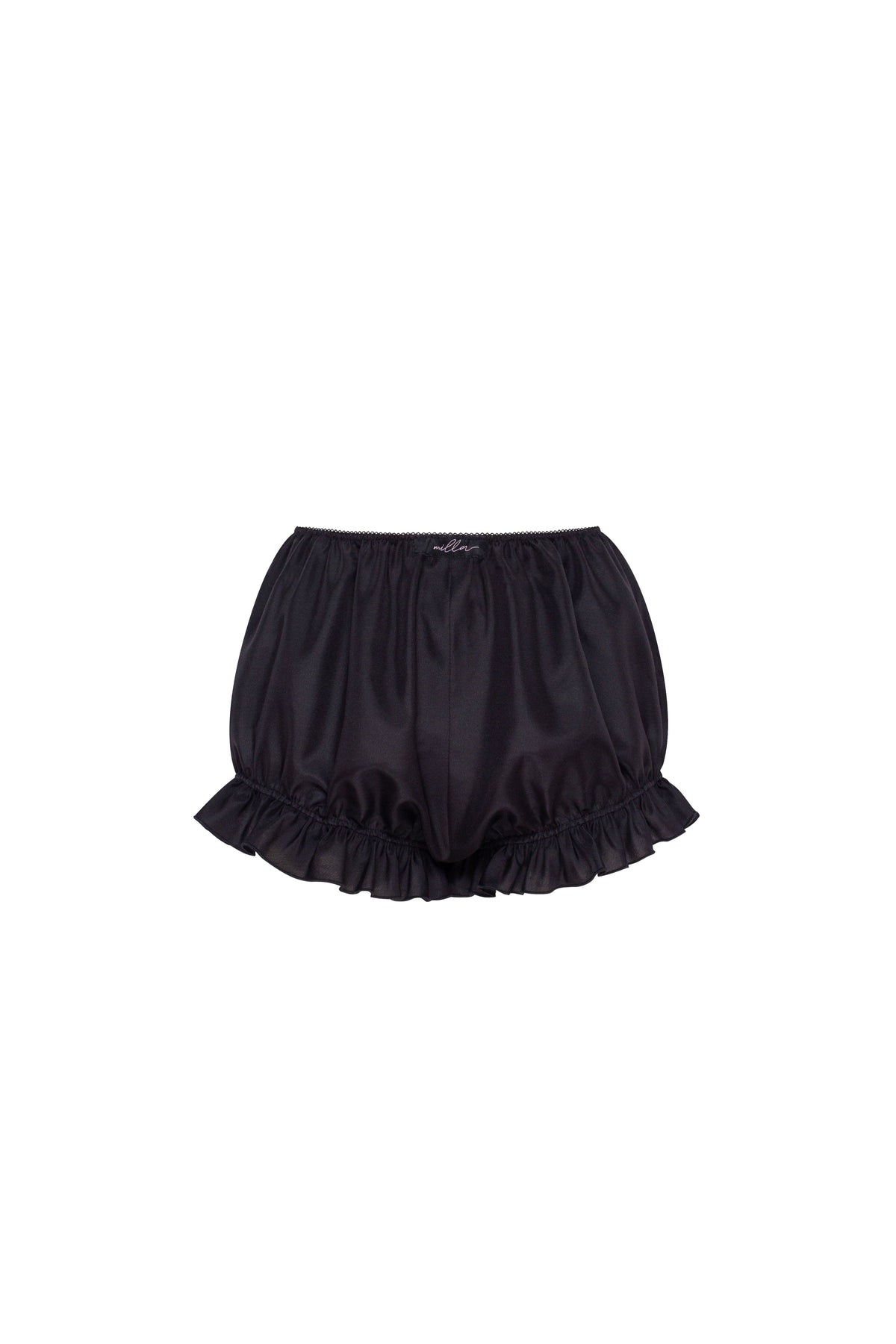 BALLOON TAFFETA BLACK MINI SKIRT, PARISIENNE