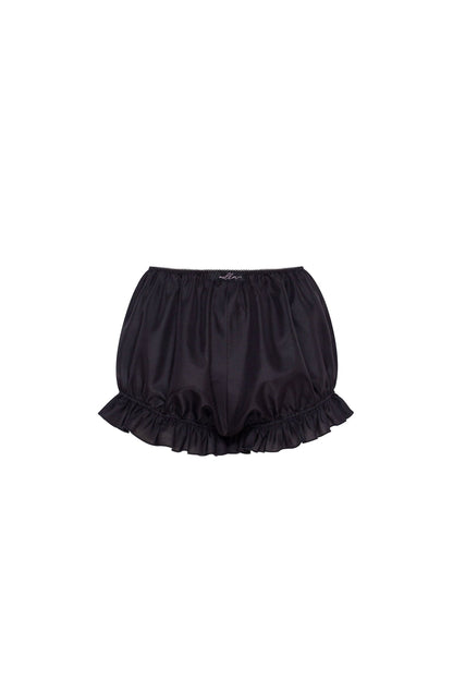 BALLOON TAFFETA BLACK MINI SKIRT, PARISIENNE