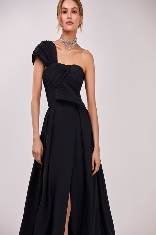 NERO TAFFETA EVENING GOWN