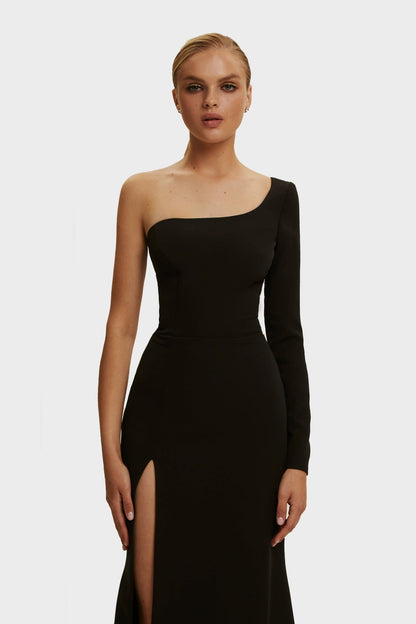 TRUMPET GOWN WITH DETACHABLE SLEEVE