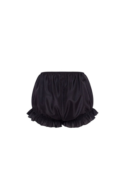 BALLOON TAFFETA BLACK MINI SKIRT, PARISIENNE