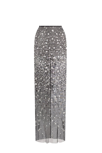 CRYSTAL-COVERED FABULOUS BLACK MAXI DRESS