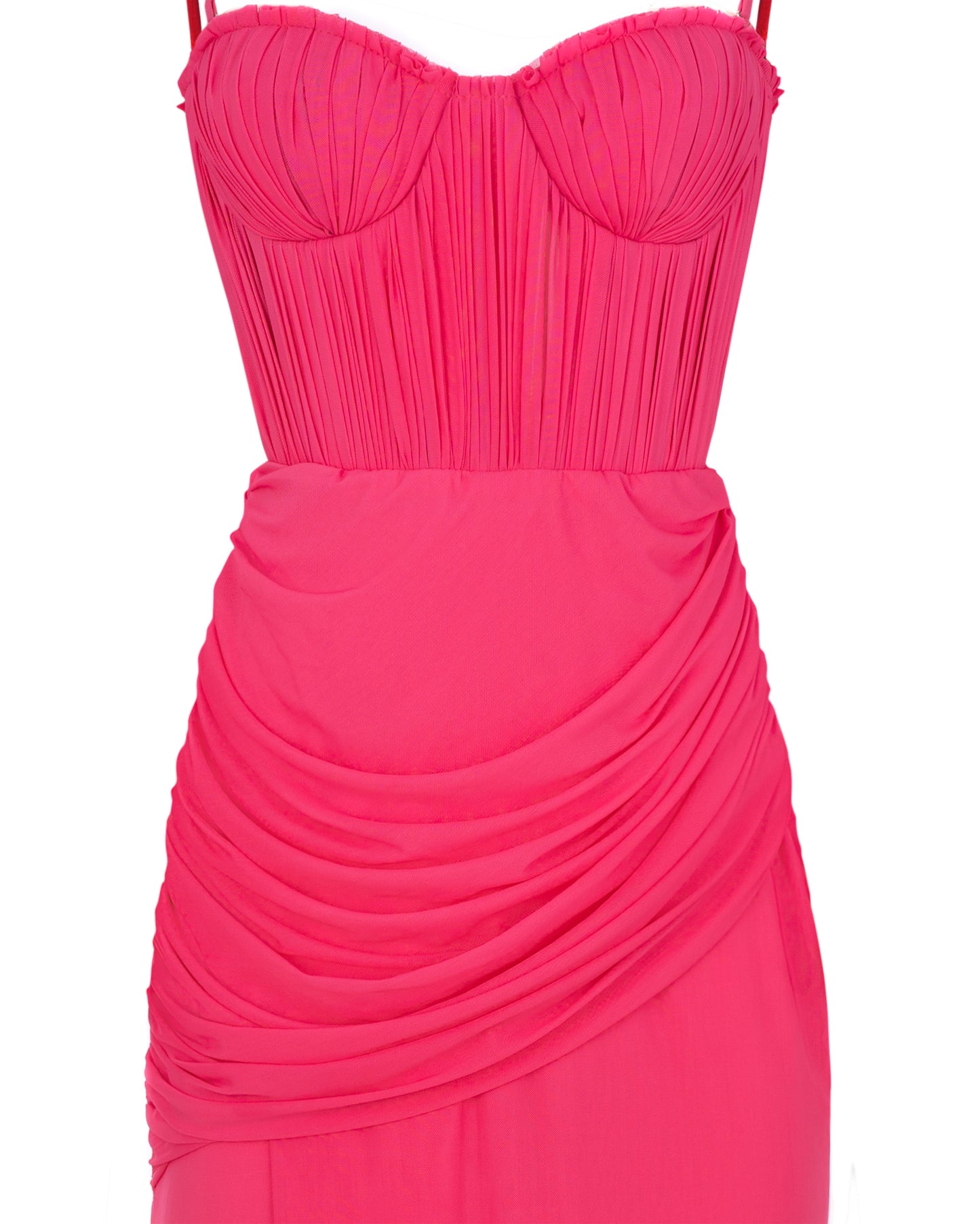 FULL PINK BUSTIER MAXI DRESS