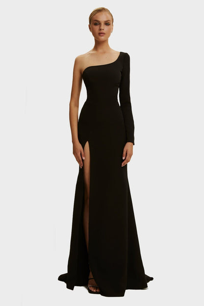 TRUMPET GOWN WITH DETACHABLE SLEEVE