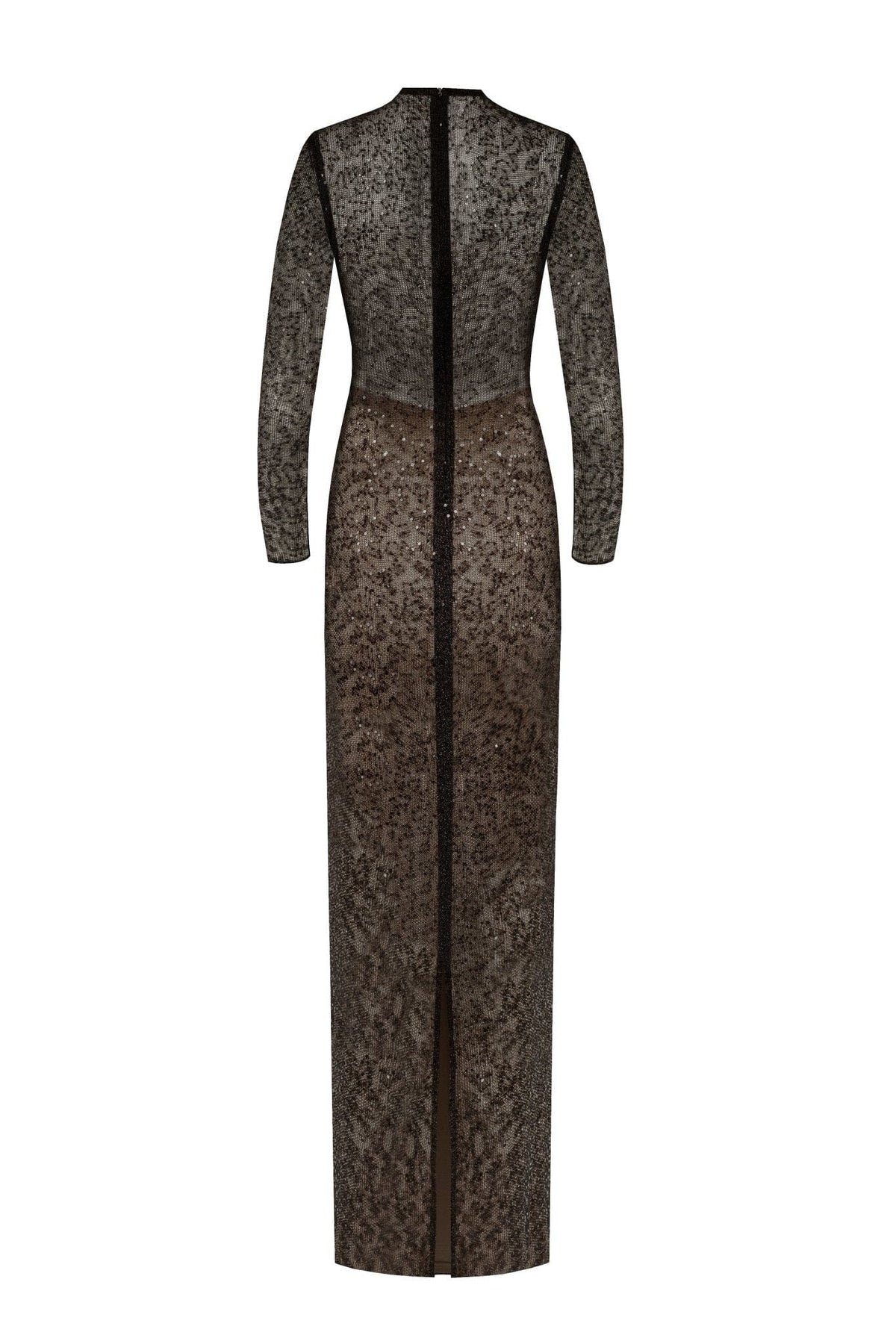 CRYSTAL-EMBELLISHED STRIKING MAXI DRESS