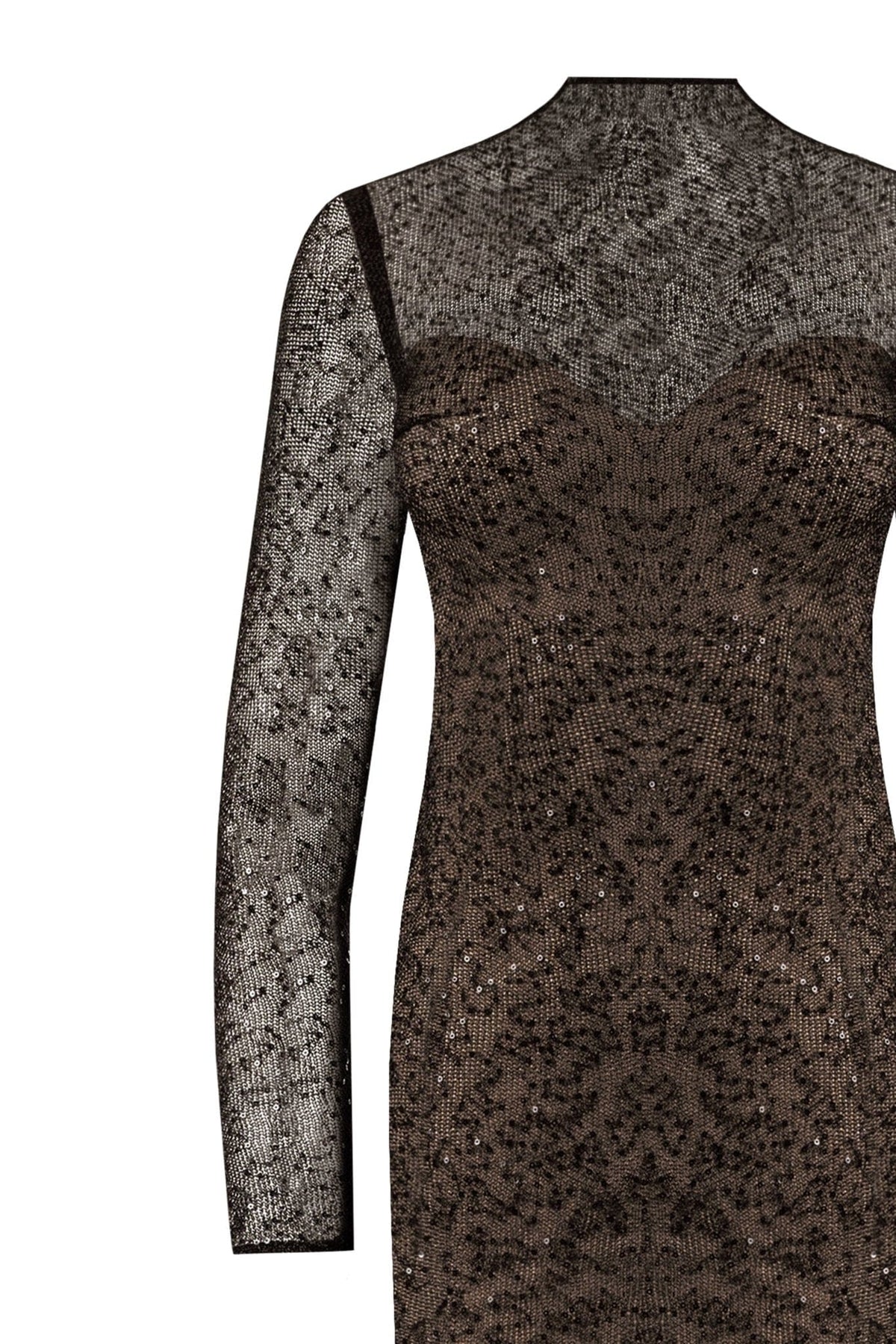 CRYSTAL-EMBELLISHED STRIKING MAXI DRESS