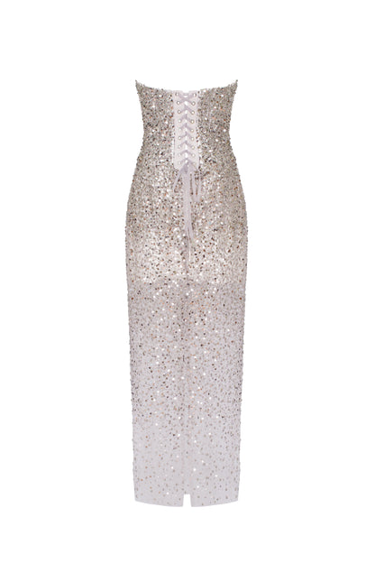 ENTRANCE WORTHY SEQUINED MAXI DRESS