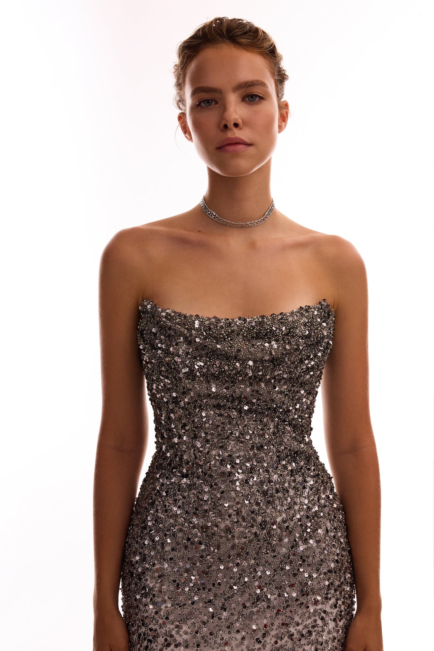 ENTRANCE WORTHY SEQUINED MAXI DRESS