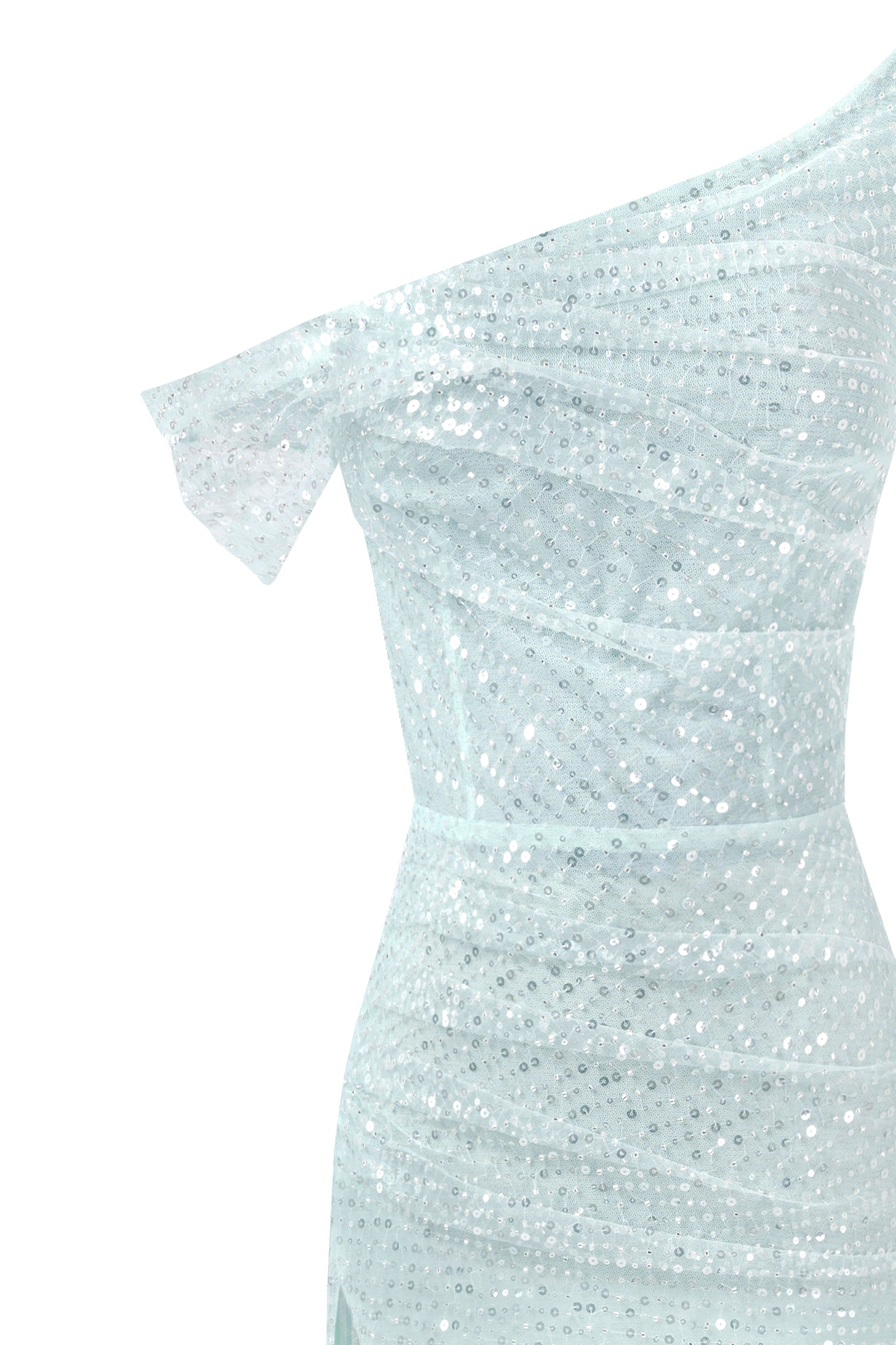 MINT GREEN STRIKING SEQUINED MAXI DRESS