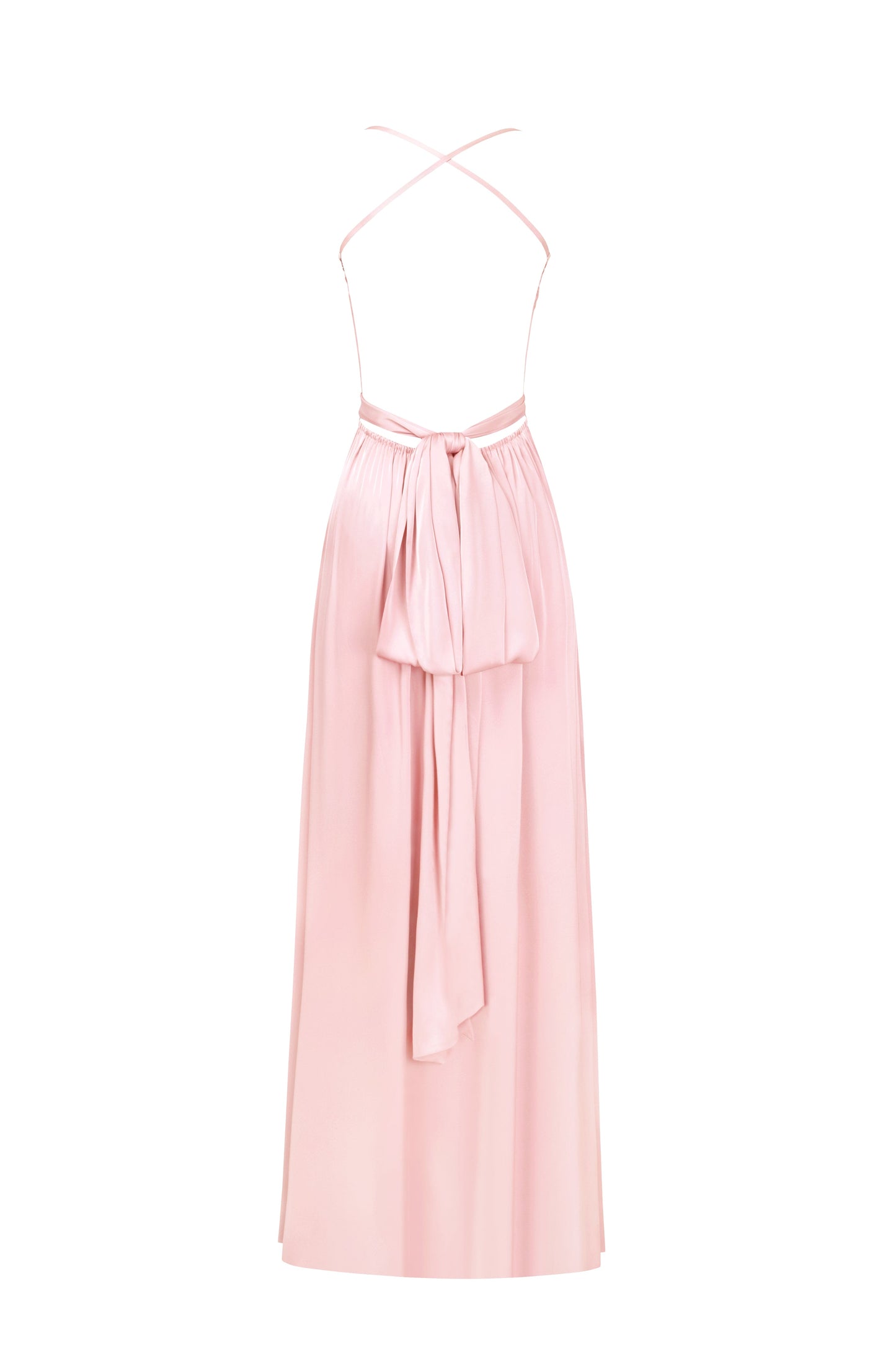 BOUDOIR MISTY ROSE SILK SLIP DRESS