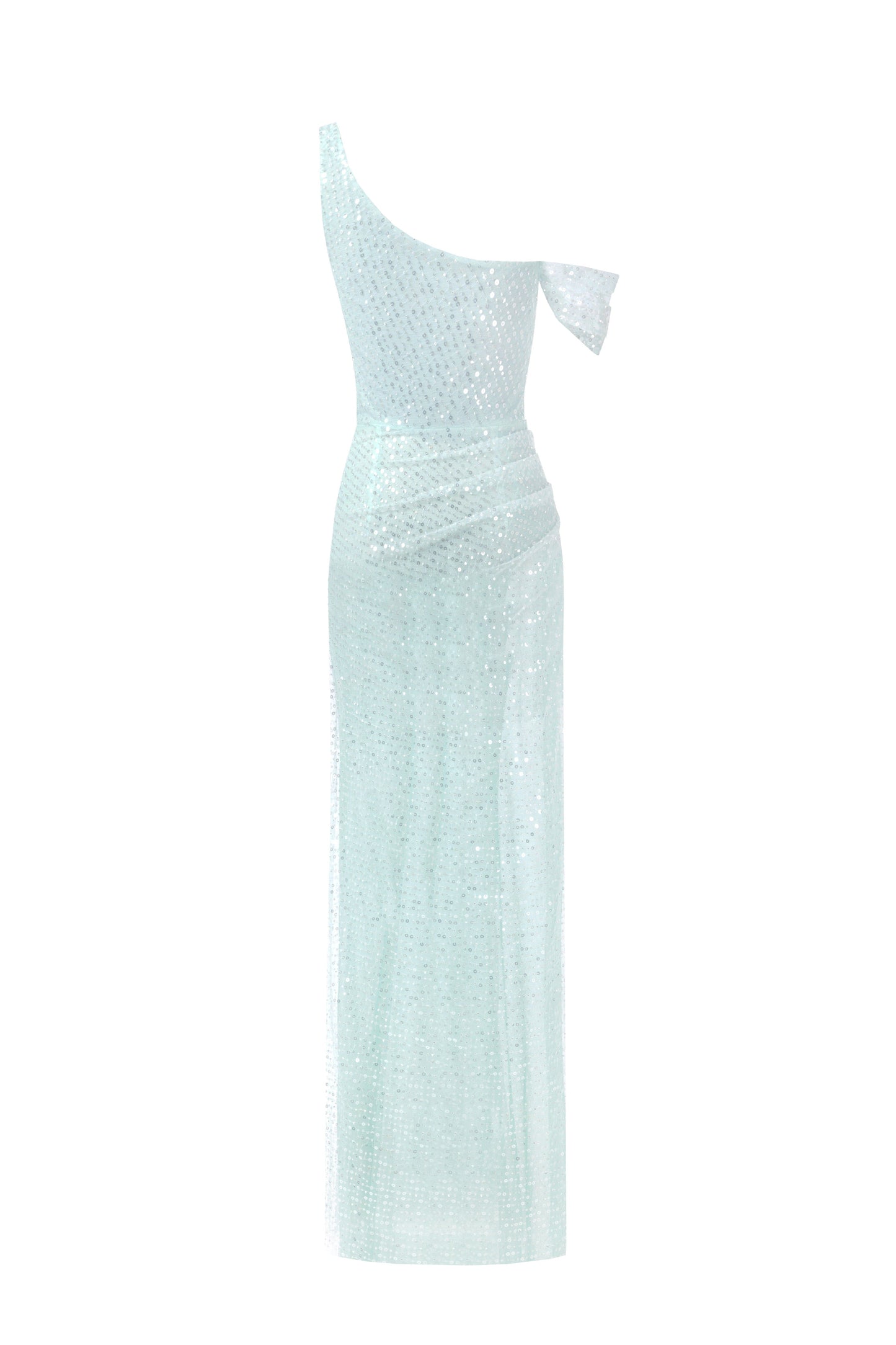 MINT GREEN STRIKING SEQUINED MAXI DRESS