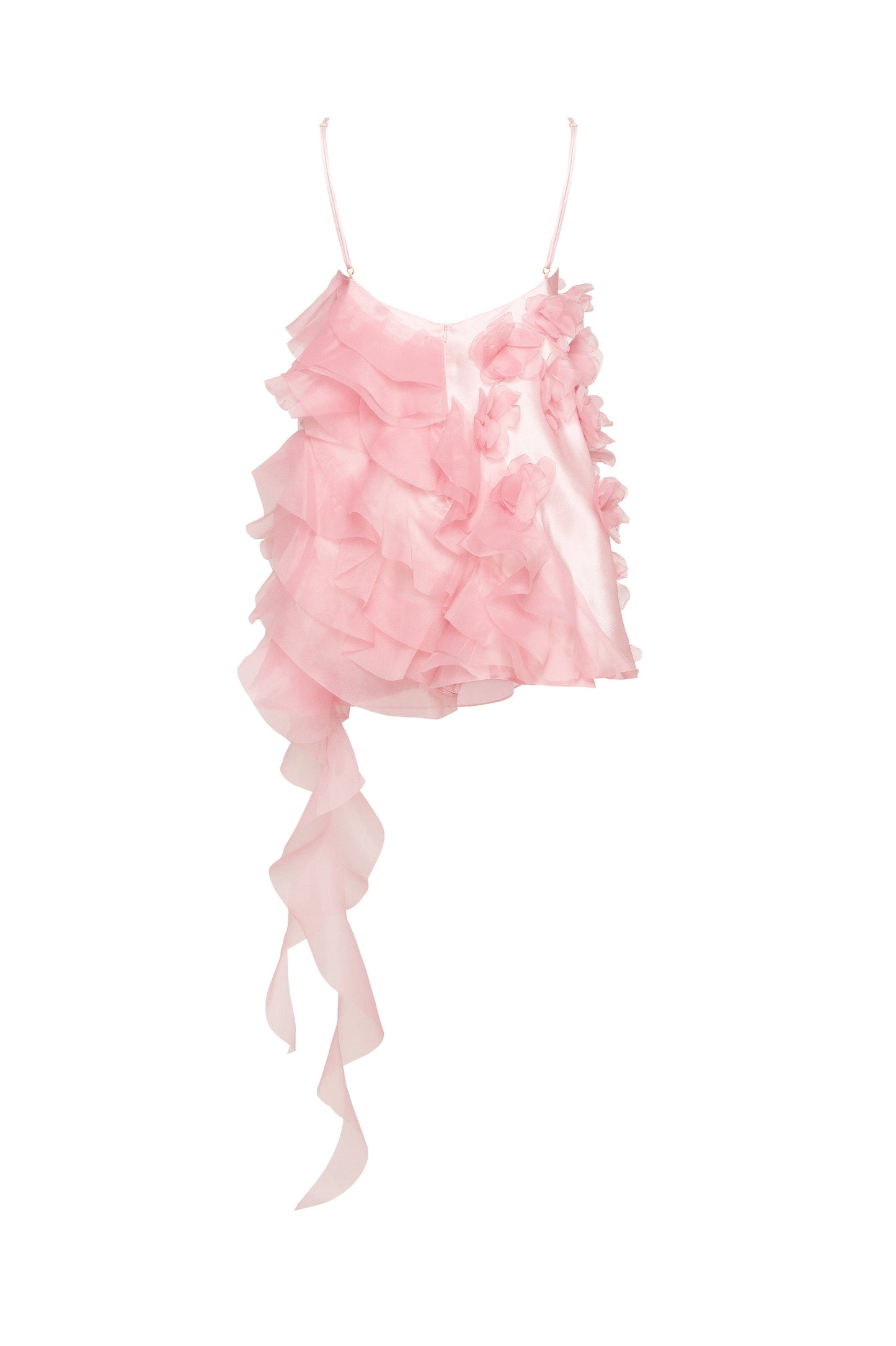 ROMANTIC RUFFLED PINK MINI DRESS