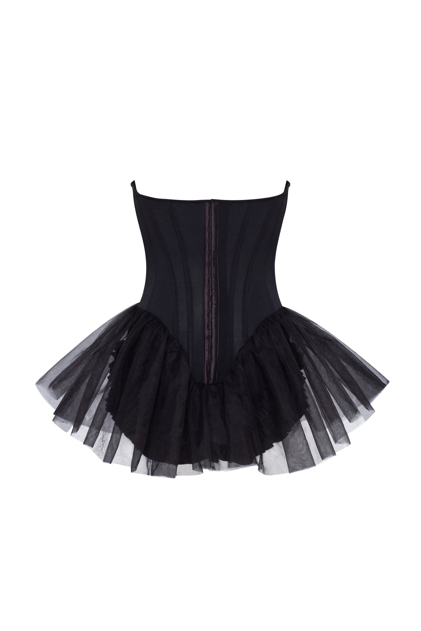 TUTU BLACK MINI DRESS WITH PINK BOWS