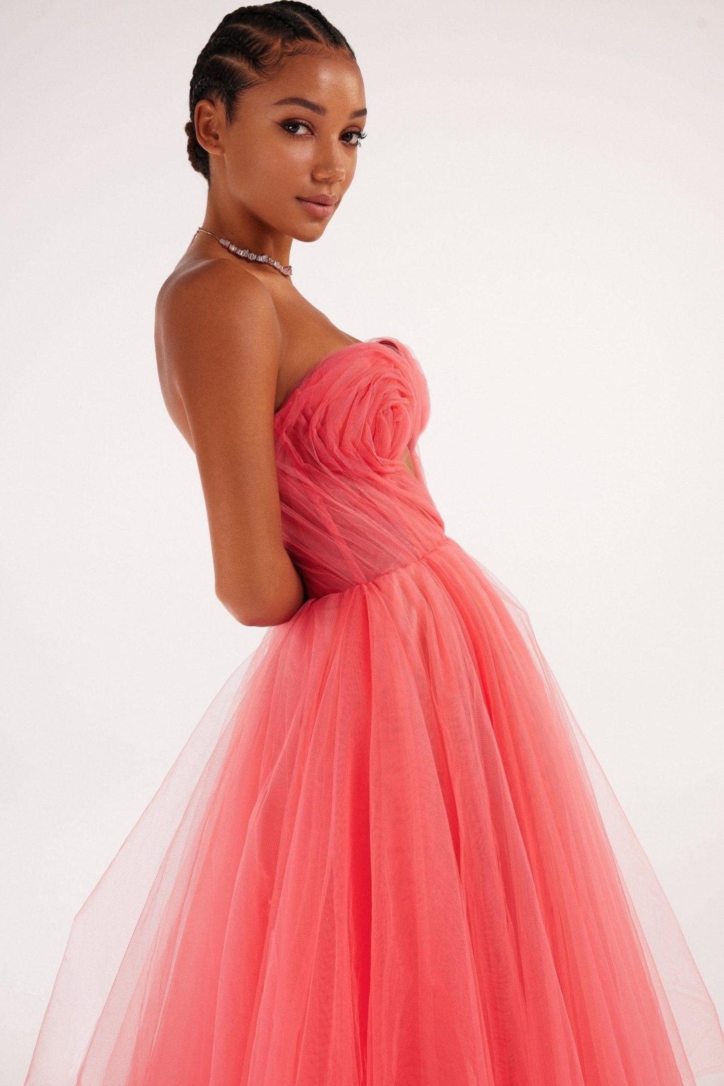 CORAL MIDI TULLE DRESS